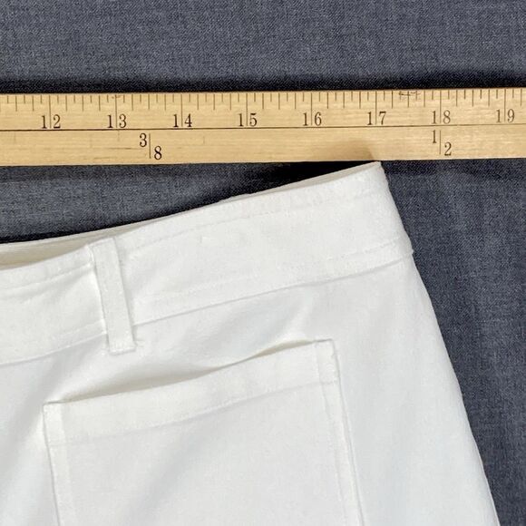 Peck And Peck Weekend Capri Pants Womens Sz 16 Ivory Straight Leg Casual Neutral - Picture 9 of 14